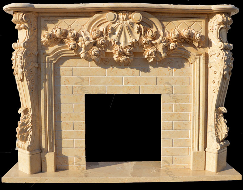 Antique stone french country fireplace mantels surrounds for sale