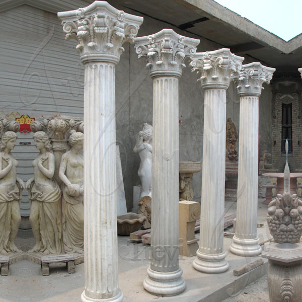 Large decorative marble corinthian columns designs for home depot