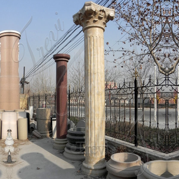 Large support solid marble architectural columns exterior