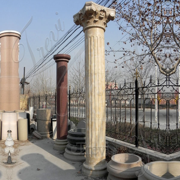 tall roman style columns entrance support fluted column for home