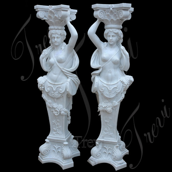 large greek pillars white marble carving prefab columns manufacturers