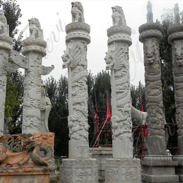 Buy white marble monument decorative columns and pillars designs TMC-01