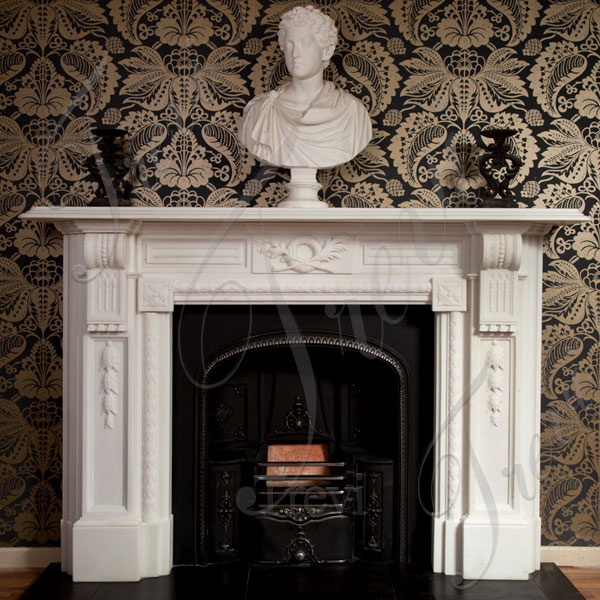 Corner white fireplace mantels and surrounds for sale near me TMFP-12