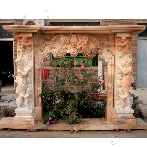 Craftsman style antique stone fireplace mantels for sale online TMFP-8