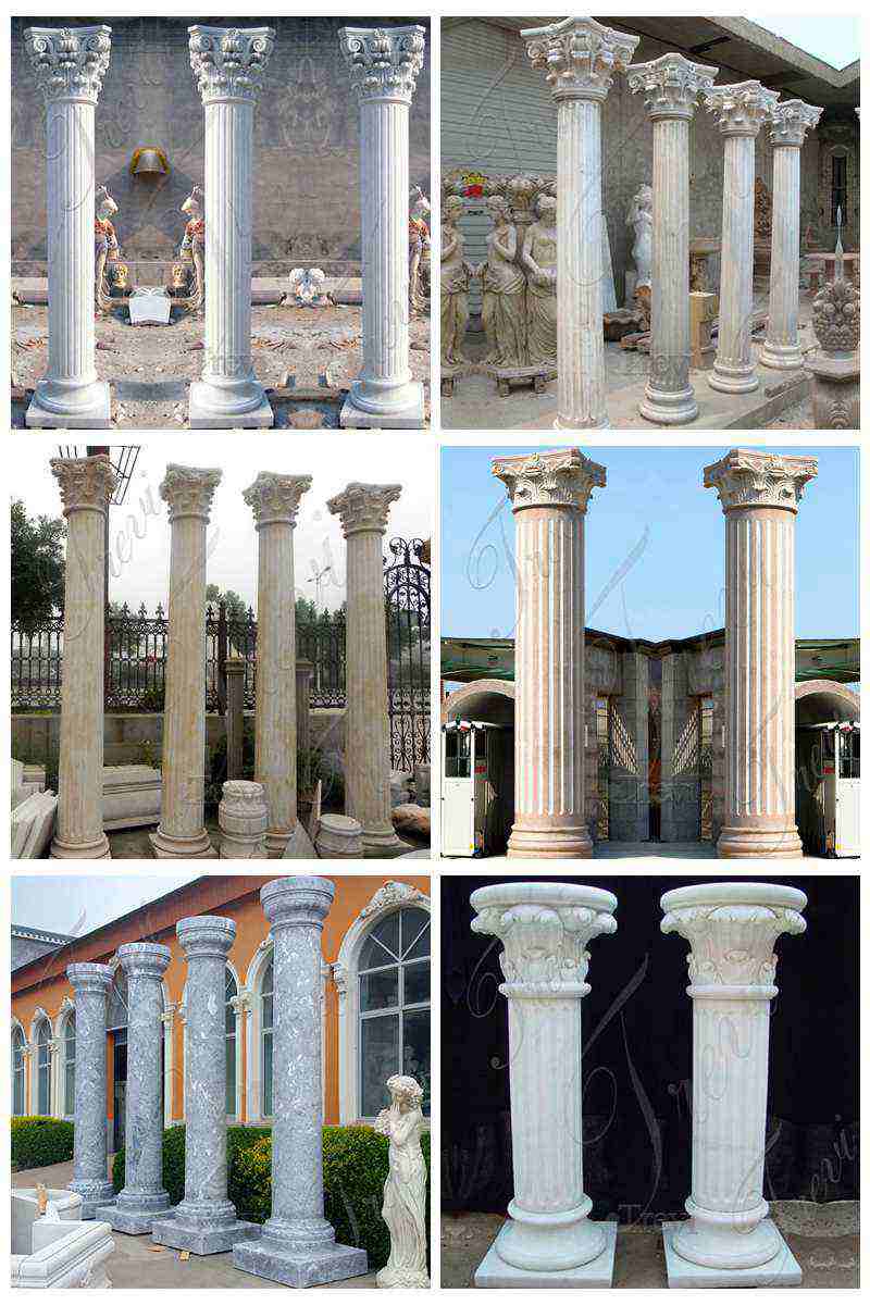 Beige Marble Columns for Home Decoration Suppliers