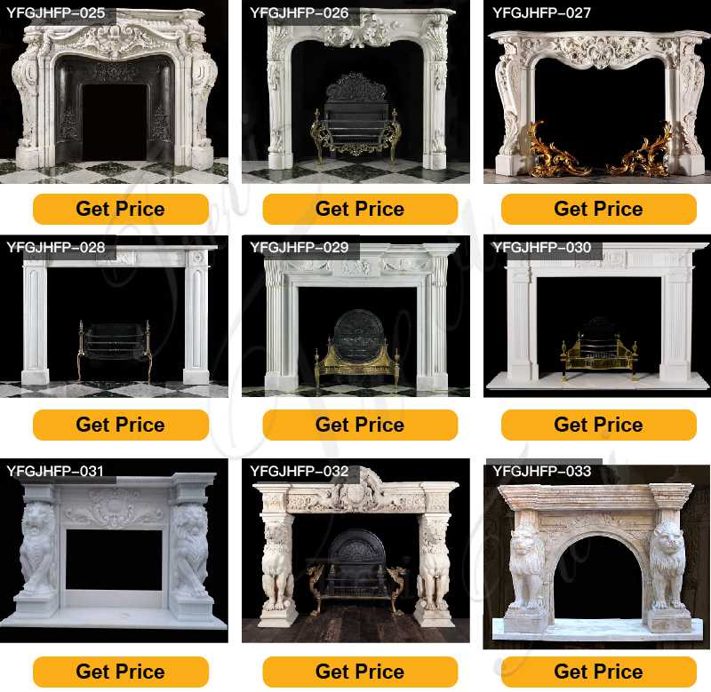 White Marble French Fireplace Mantels for Sale