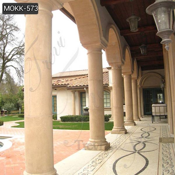 Large Round Marble Columns Designs for Residential Buildings Suppliers MOKK-573