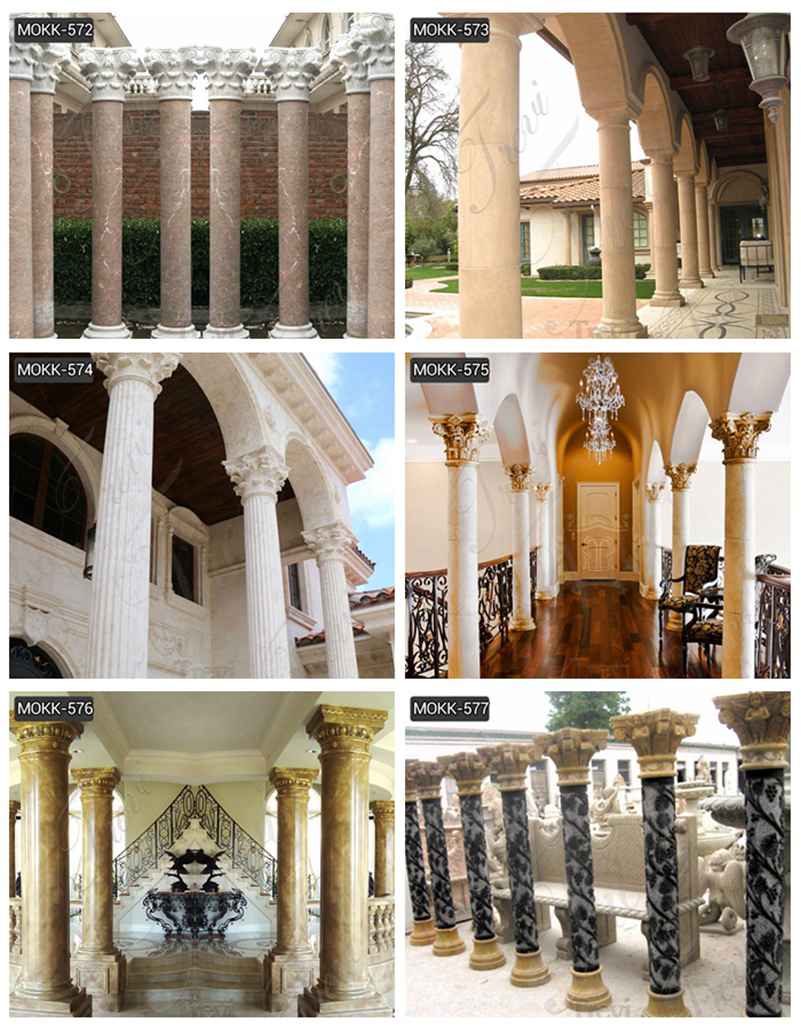 Round Marble Columns Designs for Residential Buildings Suppliers