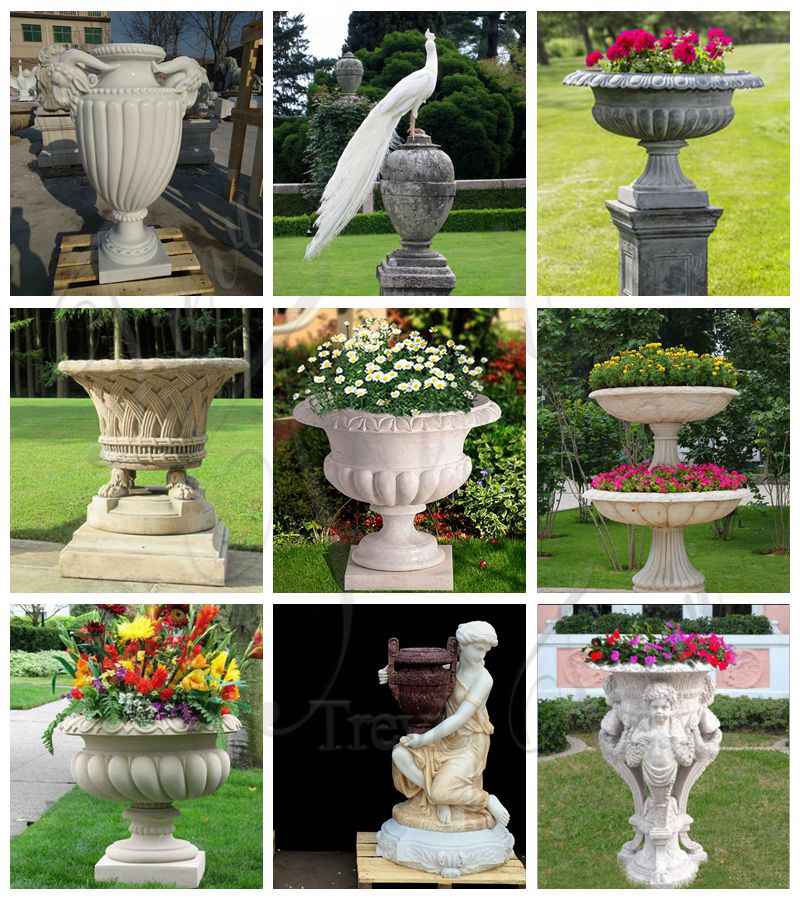 marble flower pot