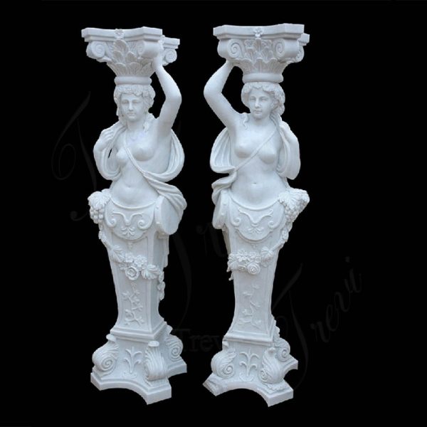 Figure White Marble Column House Decor for Sale MOKK-155
