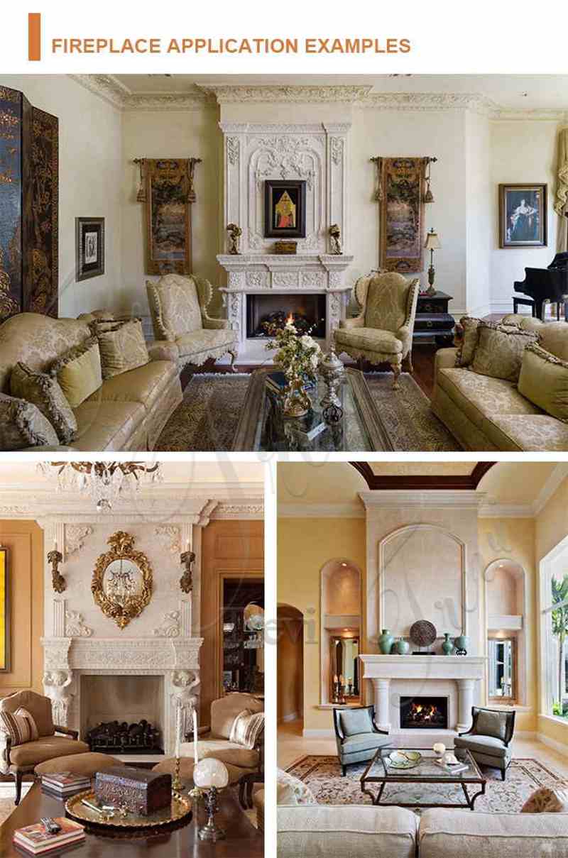 white marble fireplaces mantel